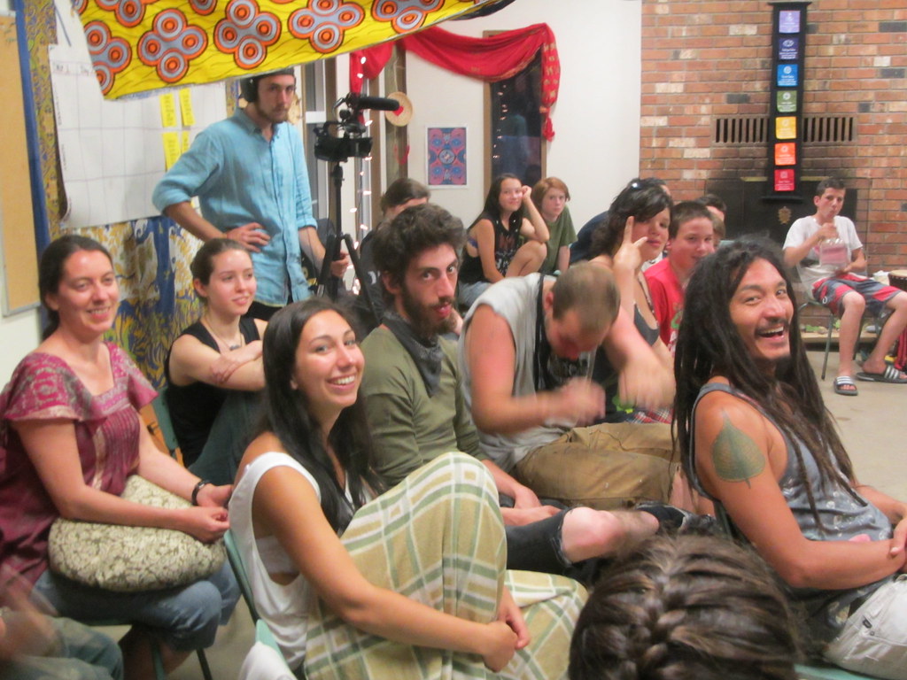 Group of mentors and youth laughing together